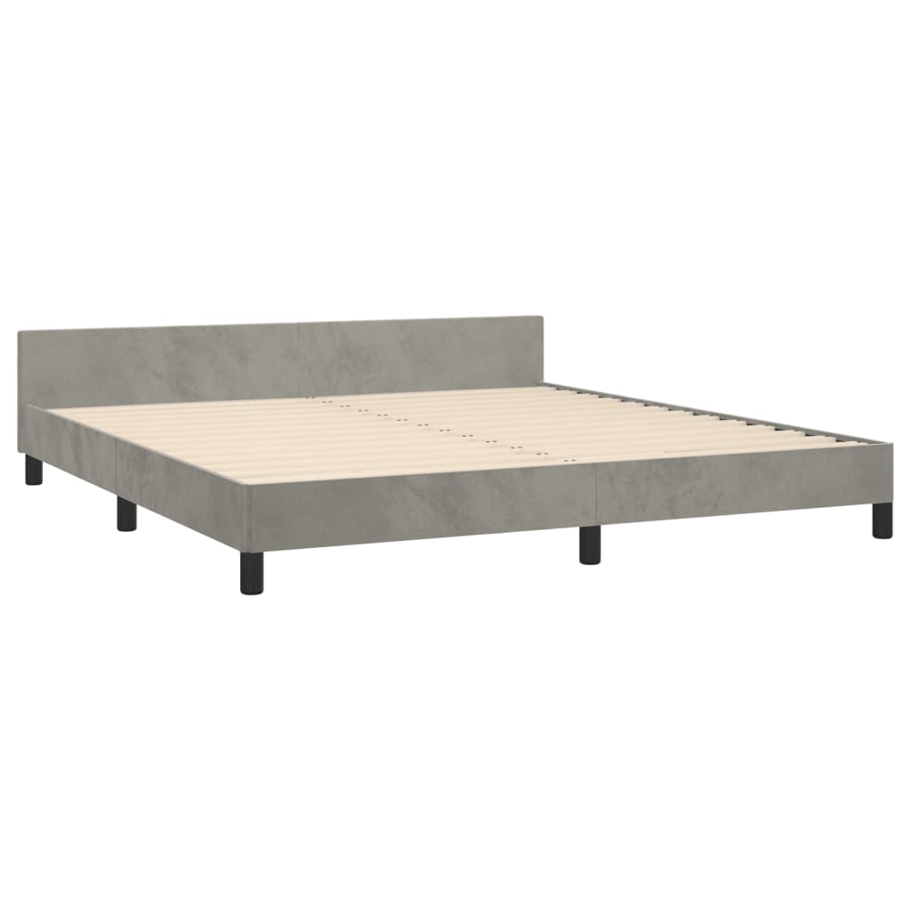 vidaXL Bed Frame with Headboard Black 39.4"x74.8" Twin Velvet-48