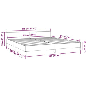 vidaXL Bed Frame with Headboard Black 39.4"x74.8" Twin Velvet-38