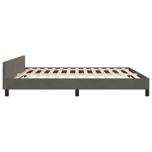 vidaXL Bed Frame with Headboard Black 39.4"x74.8" Twin Velvet-74