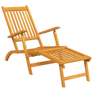 vidaXL Patio Deck Chairs with Footrests 2 pcs Solid Wood Acacia-1