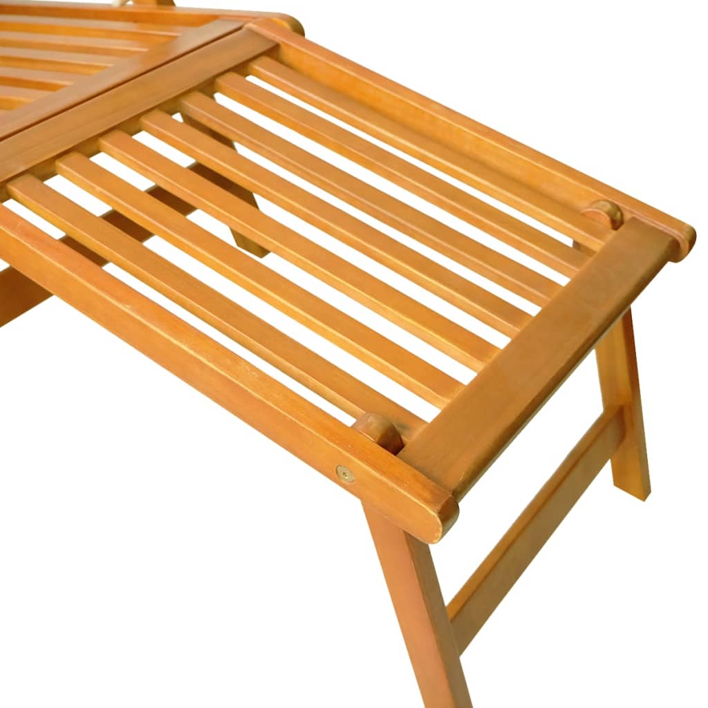 vidaXL Patio Deck Chairs with Footrests 2 pcs Solid Wood Acacia-4