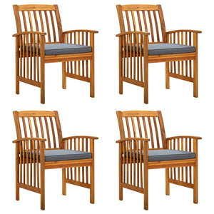 vidaXL Patio Dining Chairs Outdoor Patio Chair with Cushions Solid Wood Acacia-11