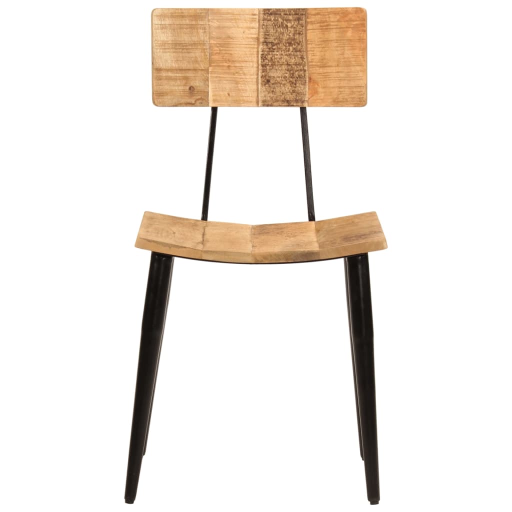 vidaXL Dining Chairs 2 pcs 17.3"x15.7"x31.5" Solid Wood Mango-0