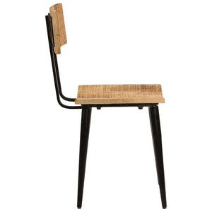 vidaXL Dining Chairs 2 pcs 17.3"x15.7"x31.5" Solid Wood Mango-1