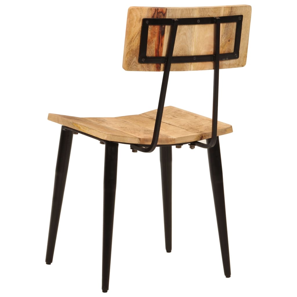 vidaXL Dining Chairs 2 pcs 17.3"x15.7"x31.5" Solid Wood Mango-2