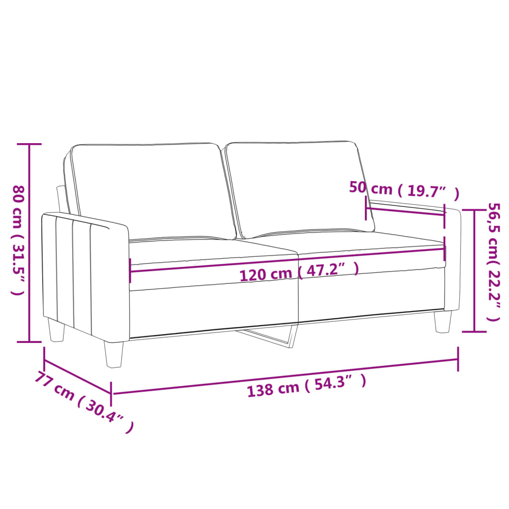 vidaXL 3-Seater Sofa Dark Gray 82.7" Fabric-25