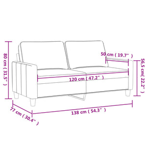 vidaXL 3-Seater Sofa Dark Gray 82.7" Fabric-25