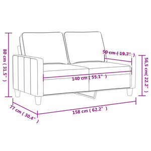 vidaXL 3-Seater Sofa Dark Gray 82.7" Fabric-5