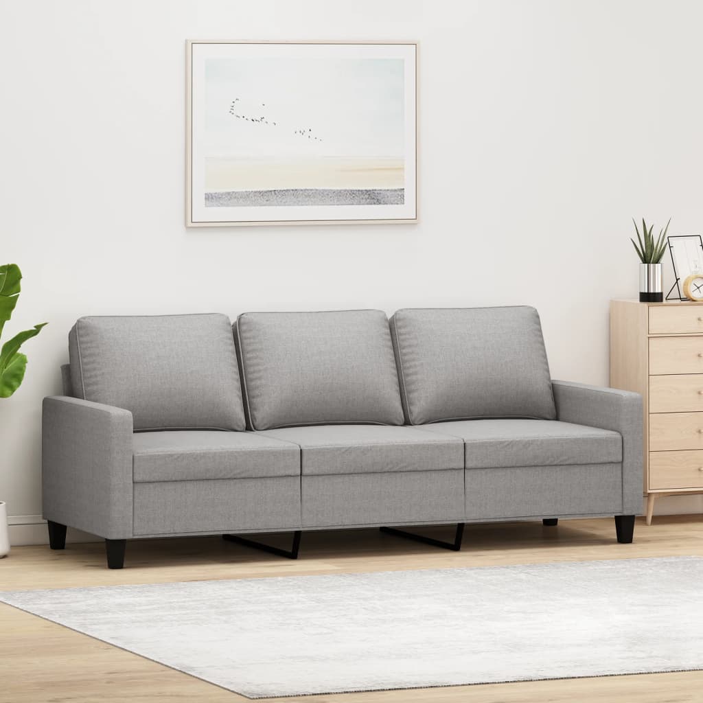 vidaXL 3-Seater Sofa Dark Gray 82.7" Fabric-23