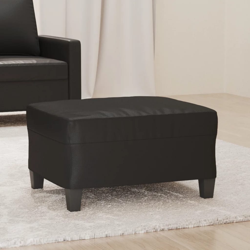 vidaXL Footstool Modern Ottoman Footrest for Living Room Bedroom Faux Leather-1