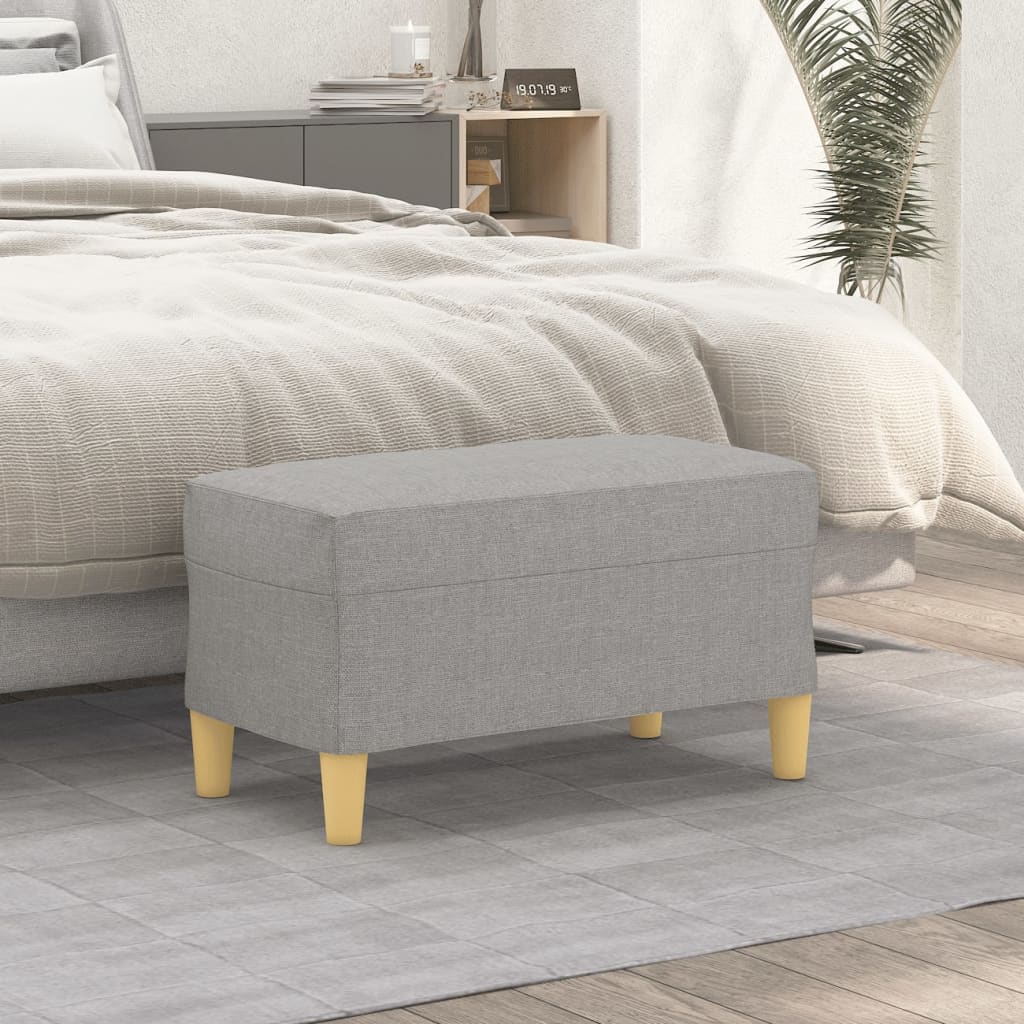 vidaXL Bench Upholstered Ottoman Bench with Padded Seat for Bedroom Fabric-4