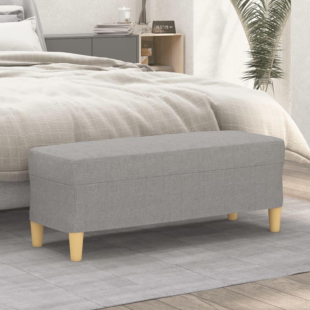 vidaXL Bench Upholstered Ottoman Bench with Padded Seat for Bedroom Fabric-16