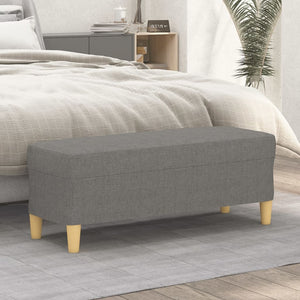 vidaXL Bench Upholstered Ottoman Bench with Padded Seat for Bedroom Fabric-22