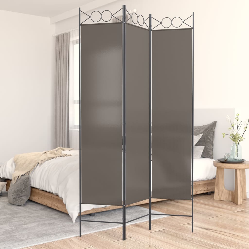 vidaXL 4-Panel Room Divider Anthracite 63"x86.6" Fabric-108