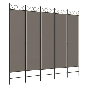 vidaXL 4-Panel Room Divider Anthracite 63"x86.6" Fabric-51