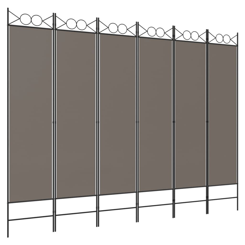 vidaXL 4-Panel Room Divider Anthracite 63"x86.6" Fabric-27