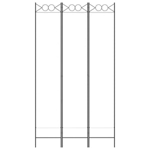 vidaXL 4-Panel Room Divider Anthracite 63"x86.6" Fabric-40