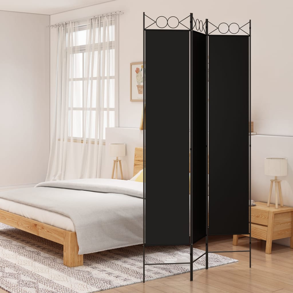 vidaXL 4-Panel Room Divider Anthracite 63"x86.6" Fabric-93