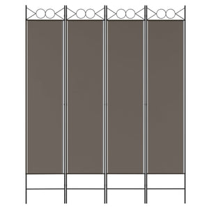 vidaXL 4-Panel Room Divider Anthracite 63"x86.6" Fabric-73