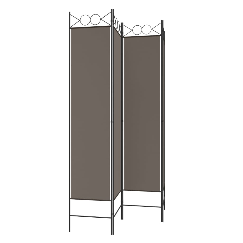 vidaXL 4-Panel Room Divider Anthracite 63"x86.6" Fabric-85