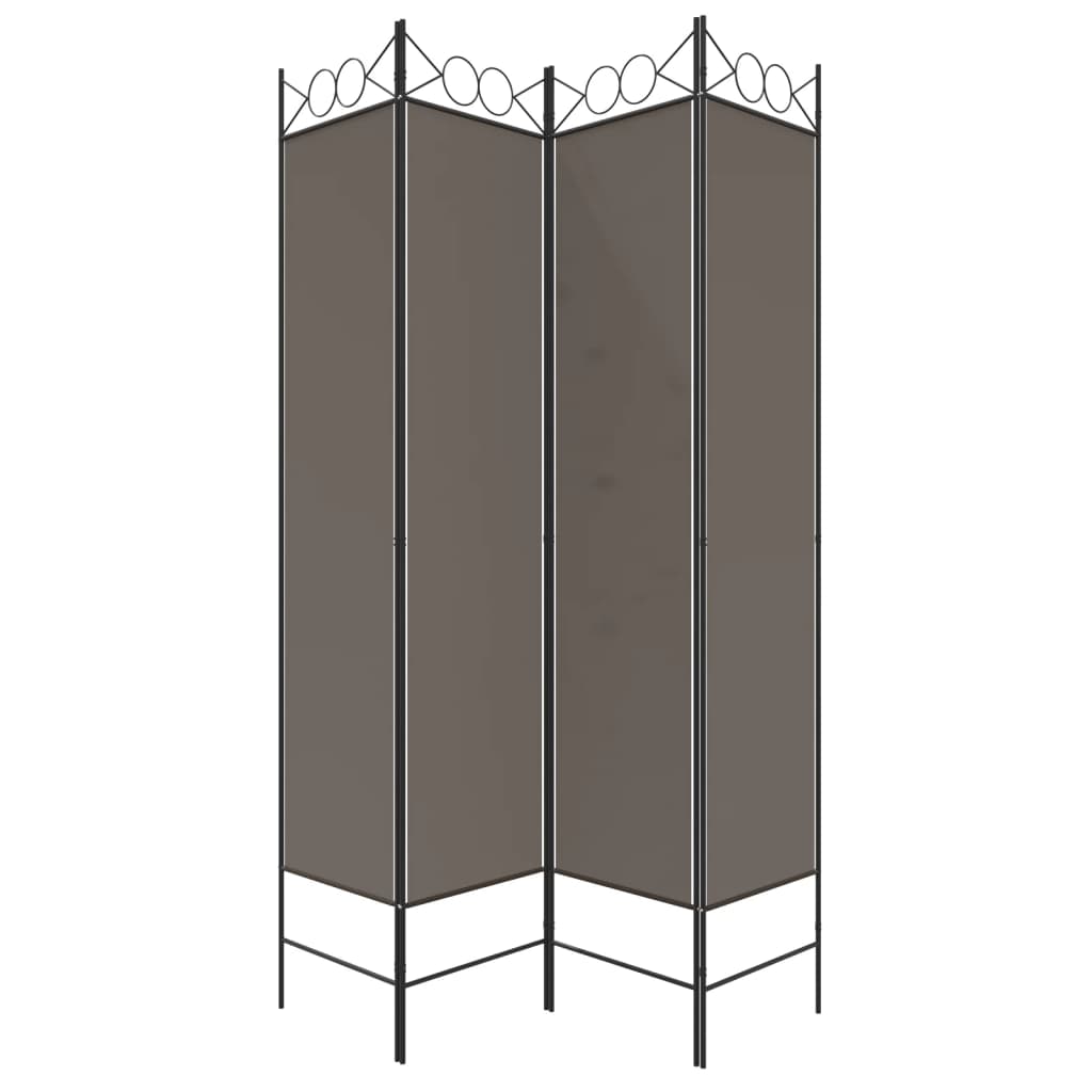 vidaXL 4-Panel Room Divider Anthracite 63"x86.6" Fabric-97