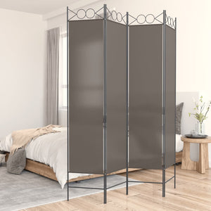 vidaXL 4-Panel Room Divider Anthracite 63"x86.6" Fabric-12