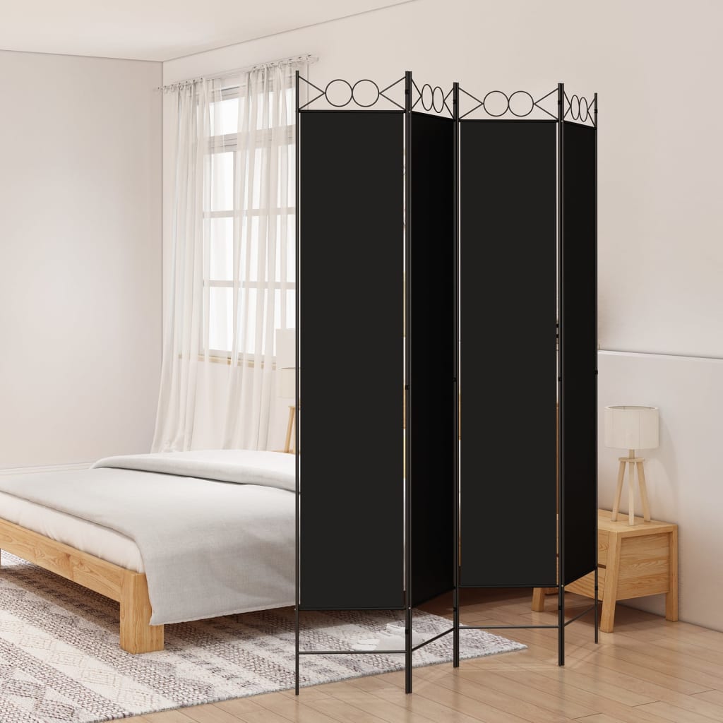 vidaXL 4-Panel Room Divider Anthracite 63"x86.6" Fabric-87