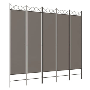 vidaXL 4-Panel Room Divider Anthracite 63"x86.6" Fabric-24