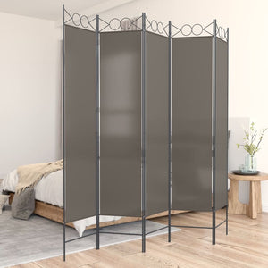 vidaXL 4-Panel Room Divider Anthracite 63"x86.6" Fabric-36