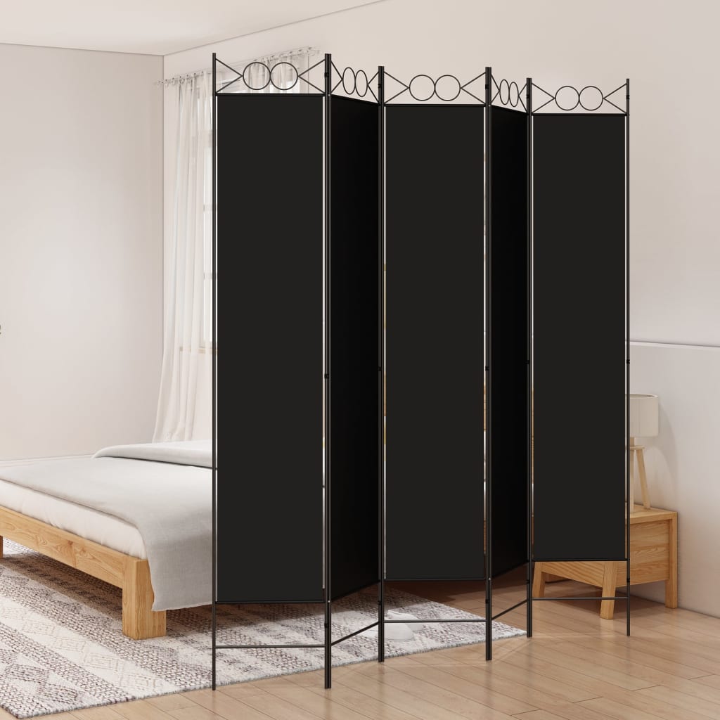 vidaXL 4-Panel Room Divider Anthracite 63"x86.6" Fabric-45