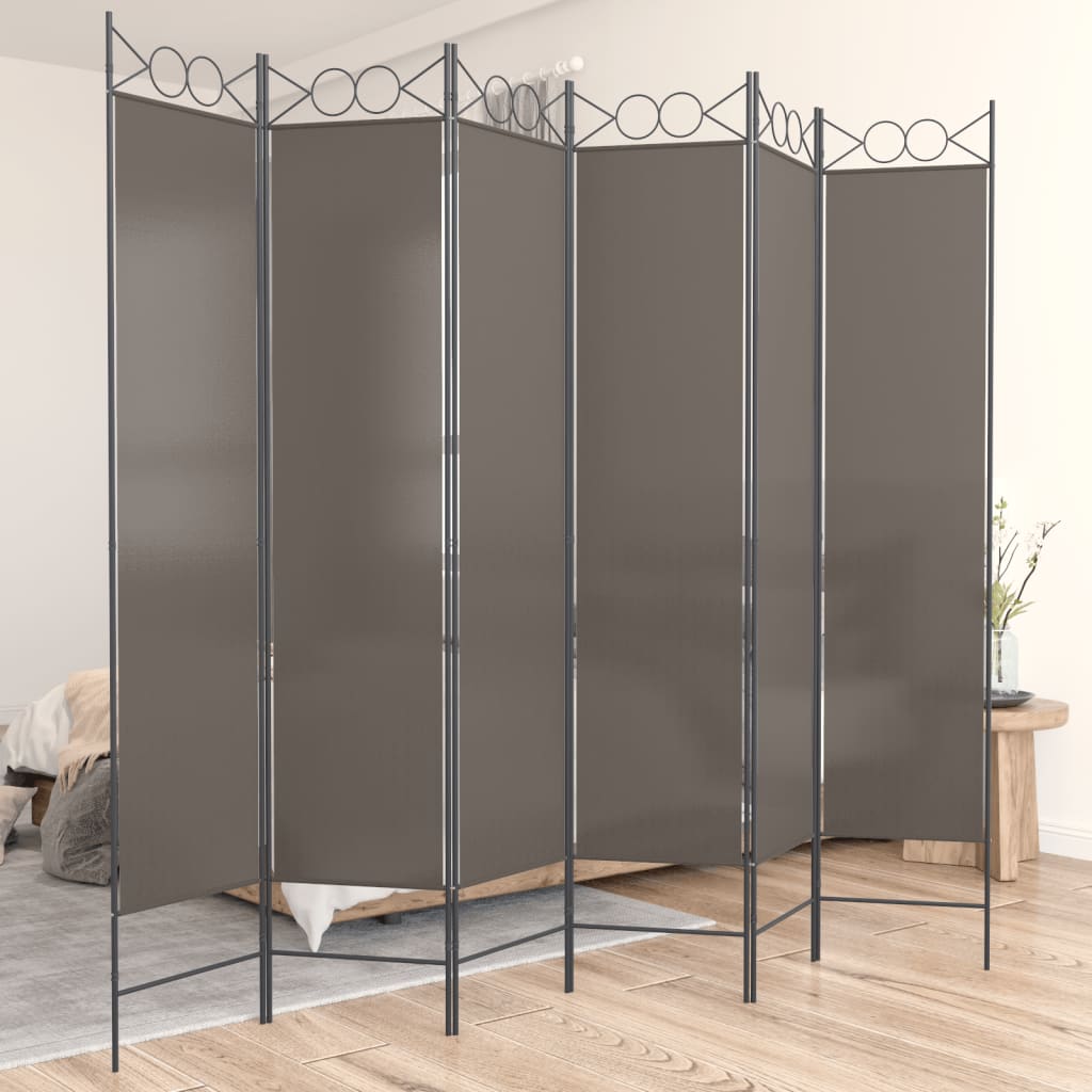 vidaXL 4-Panel Room Divider Anthracite 63"x86.6" Fabric-15