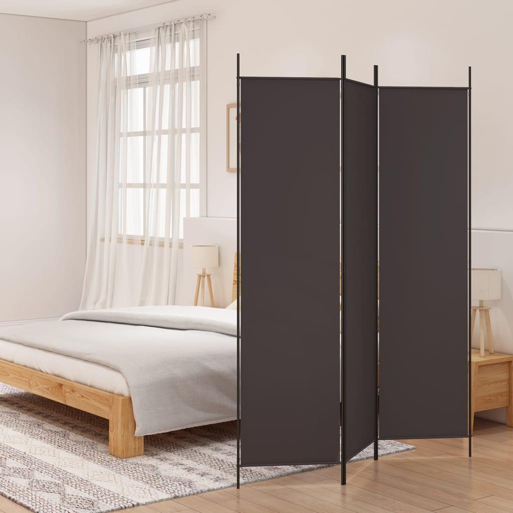 vidaXL 3-Panel Room Divider Anthracite 59.1"x78.7" Fabric-15