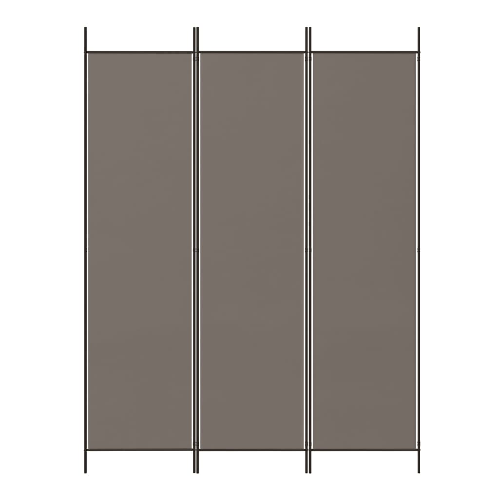 vidaXL 3-Panel Room Divider Anthracite 59.1"x78.7" Fabric-89