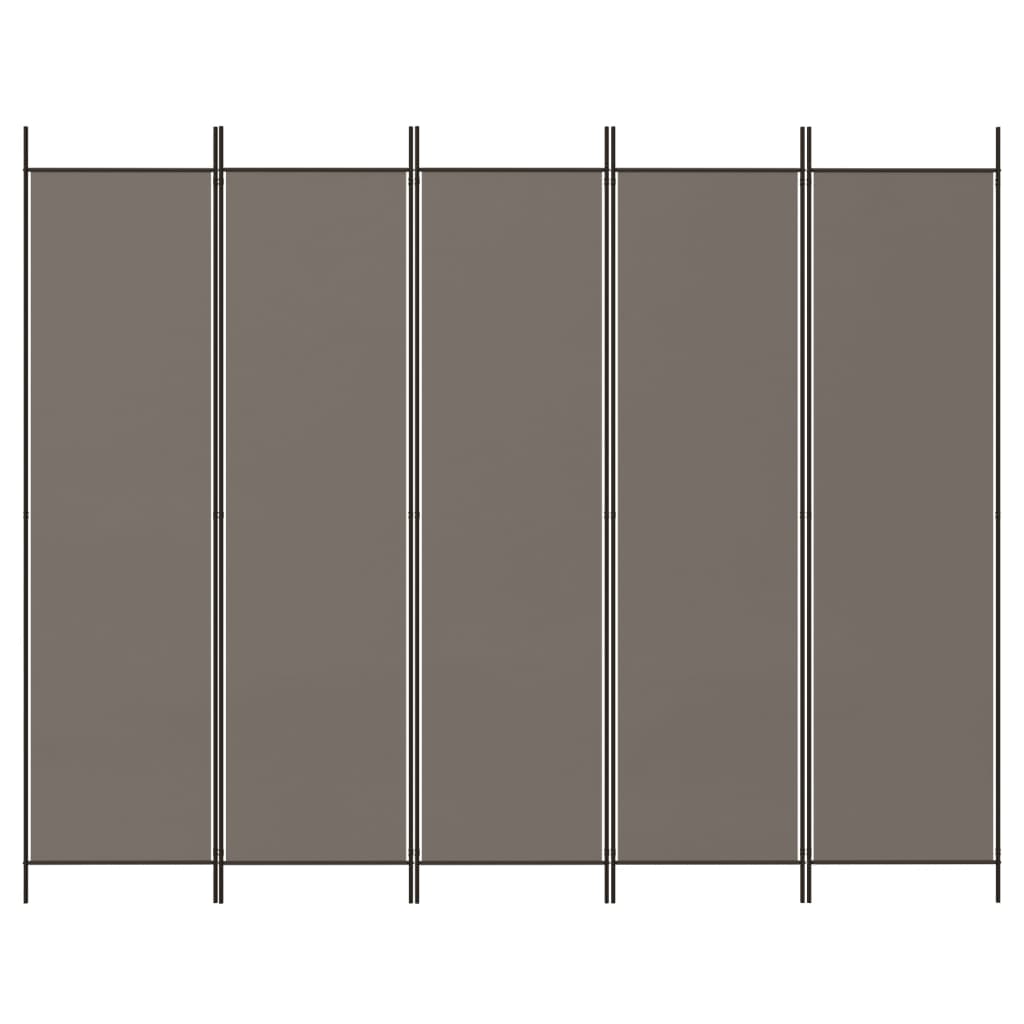 vidaXL 3-Panel Room Divider Anthracite 59.1"x78.7" Fabric-45