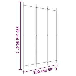 vidaXL Room Divider Folding Partition Privacy Screen for Home Office Fabric-10