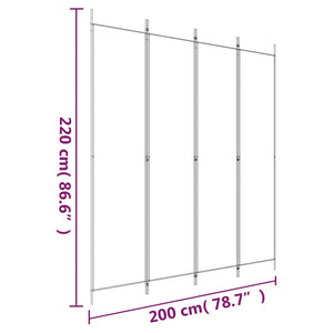 vidaXL Room Divider Folding Partition Privacy Screen for Home Office Fabric-67