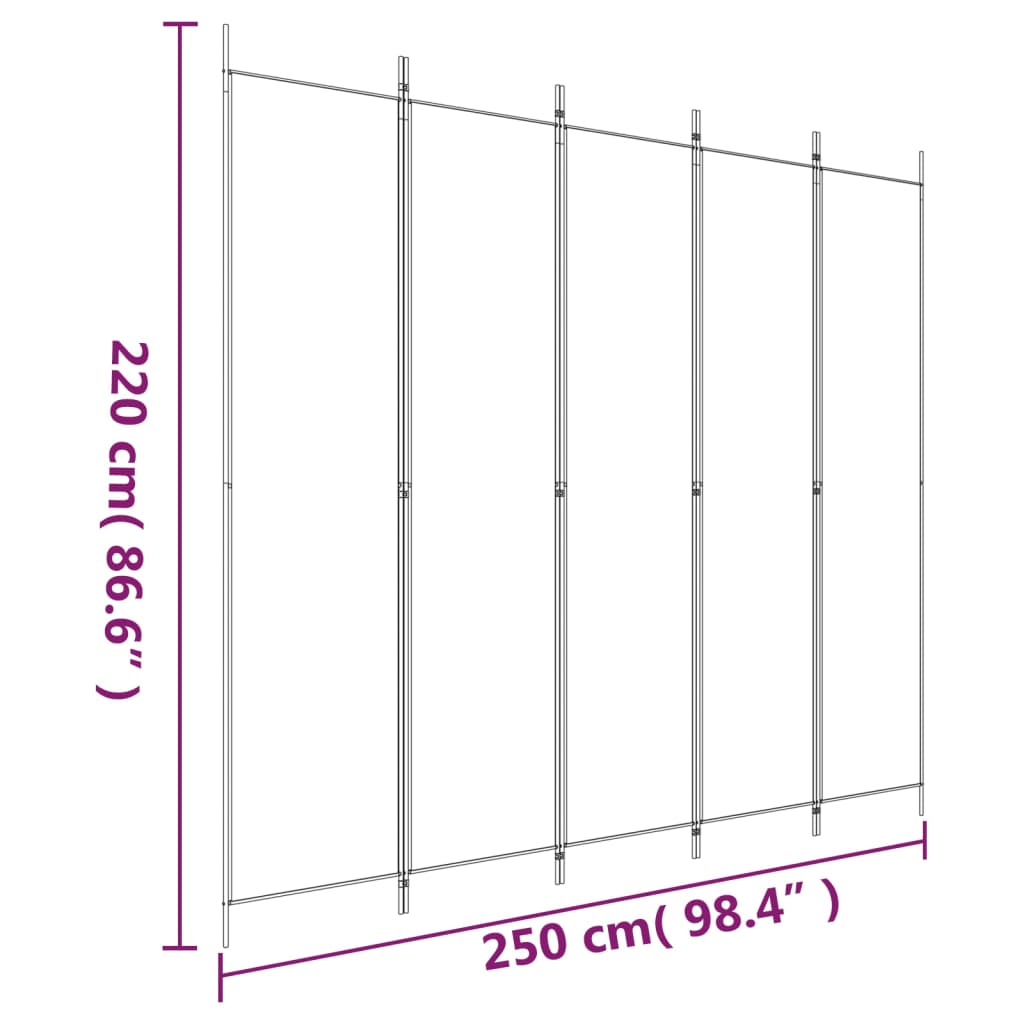 vidaXL Room Divider Folding Partition Privacy Screen for Home Office Fabric-0