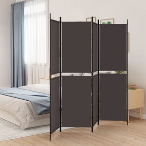 vidaXL 5-Panel Room Divider Anthracite 98.4"x70.9" Fabric-35