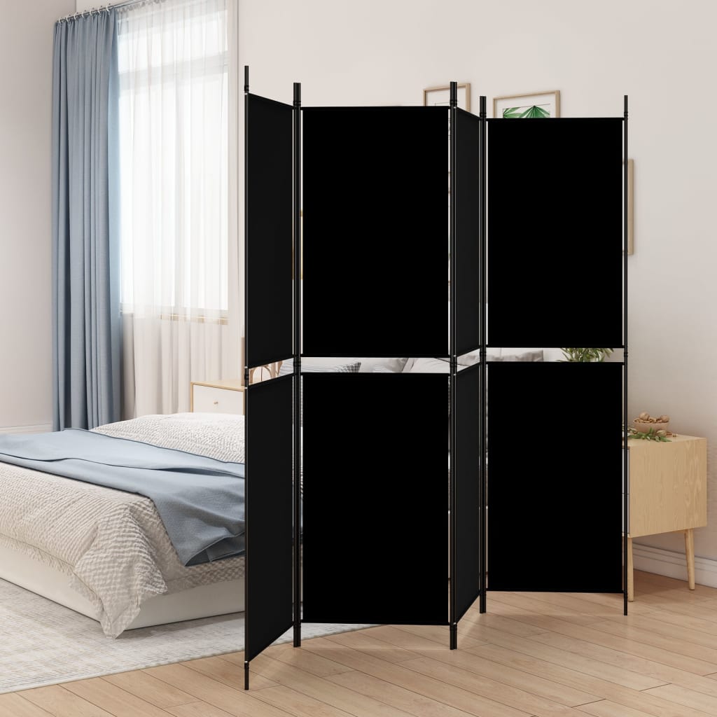 vidaXL 5-Panel Room Divider Anthracite 98.4"x70.9" Fabric-11