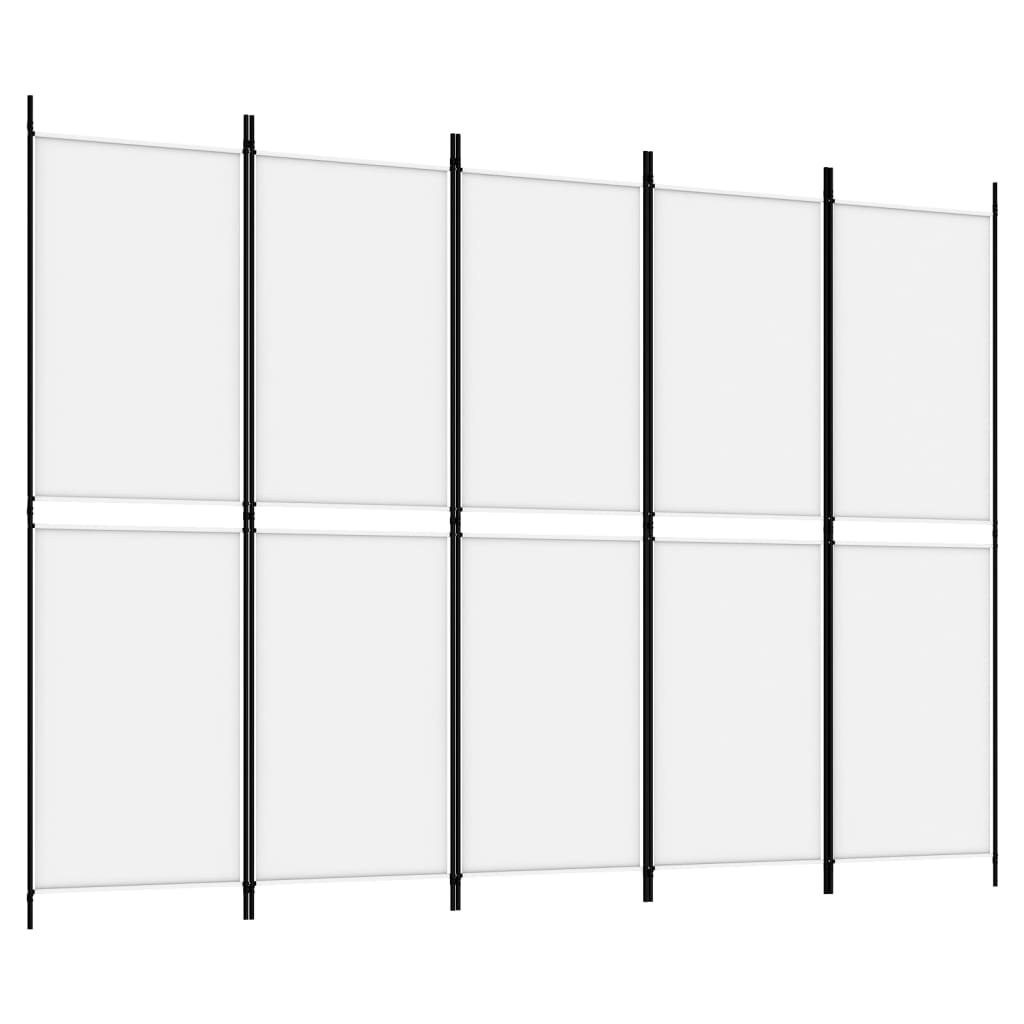 vidaXL 5-Panel Room Divider Anthracite 98.4"x70.9" Fabric-53