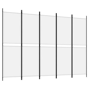 vidaXL 5-Panel Room Divider Anthracite 98.4"x70.9" Fabric-53