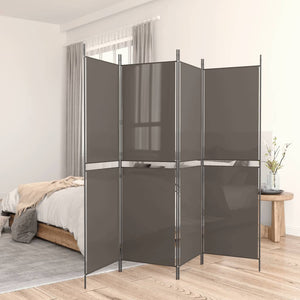 vidaXL 5-Panel Room Divider Anthracite 98.4"x70.9" Fabric-6