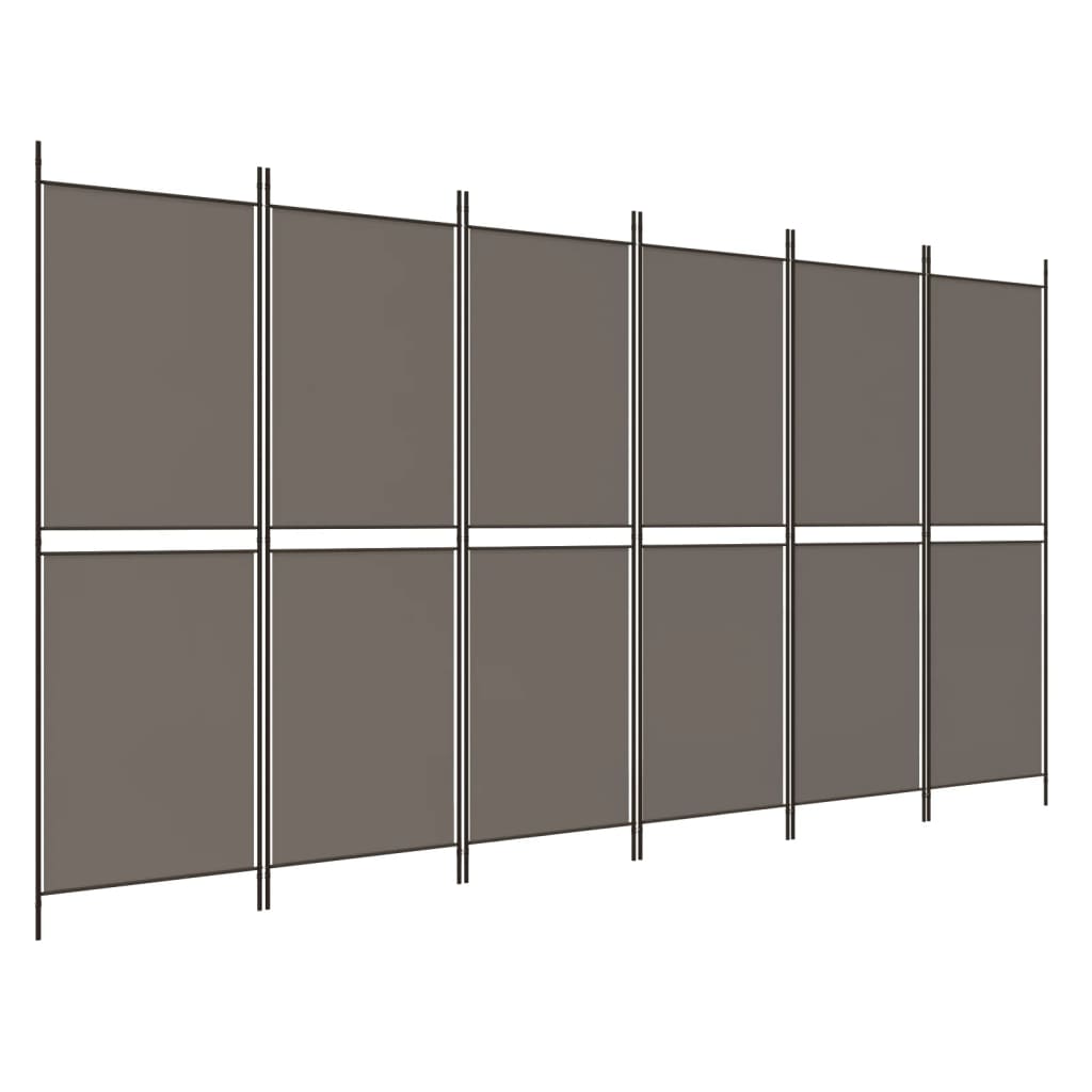 vidaXL 5-Panel Room Divider Anthracite 98.4"x70.9" Fabric-12