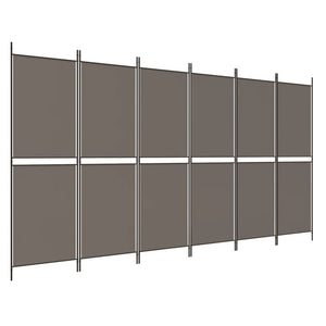 vidaXL 5-Panel Room Divider Anthracite 98.4"x70.9" Fabric-12