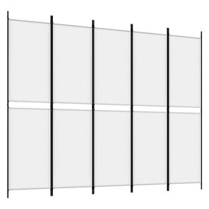 vidaXL 5-Panel Room Divider Anthracite 98.4"x70.9" Fabric-40