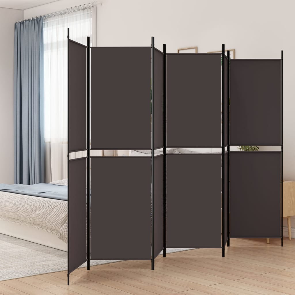 vidaXL 5-Panel Room Divider Anthracite 98.4"x70.9" Fabric-34