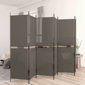 vidaXL 5-Panel Room Divider Anthracite 98.4"x70.9" Fabric-55