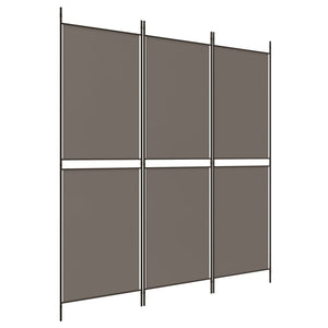 vidaXL 5-Panel Room Divider Anthracite 98.4"x70.9" Fabric-27