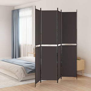 vidaXL 5-Panel Room Divider Anthracite 98.4"x70.9" Fabric-44