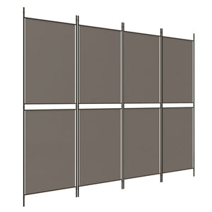 vidaXL 5-Panel Room Divider Anthracite 98.4"x70.9" Fabric-51